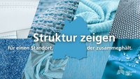 textile Strukturen in Blau-Tönen