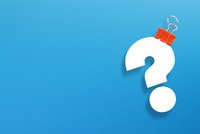 Fragezeichen mit Büroklammer