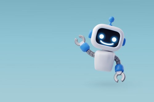 Ki-Roboter winkt