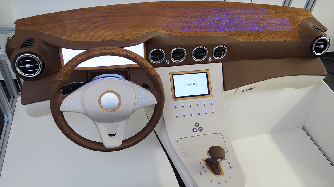 Renderinggrafik eines Autocockpits