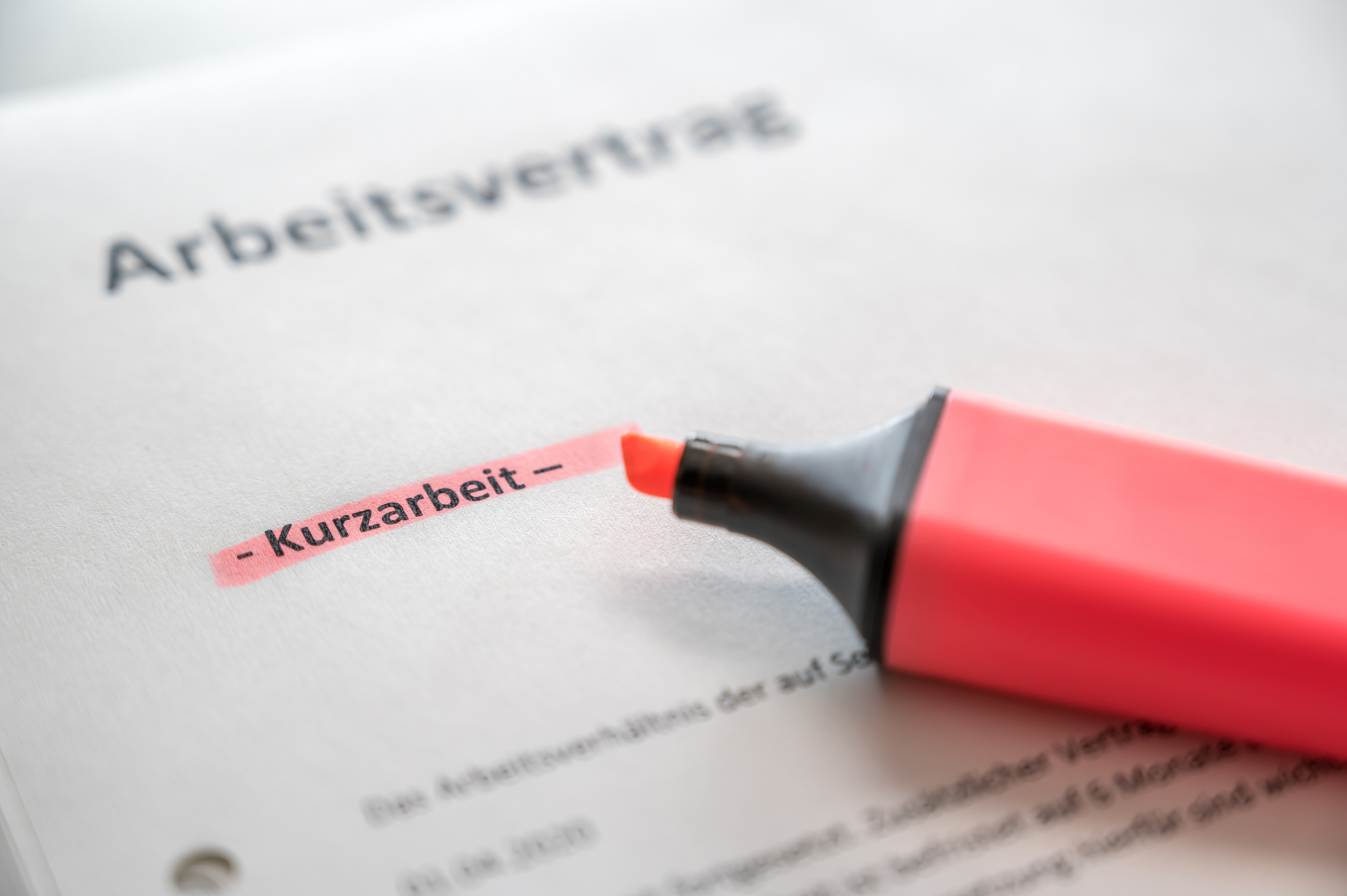 Arbeitsvertrag zur Kurzarbeit