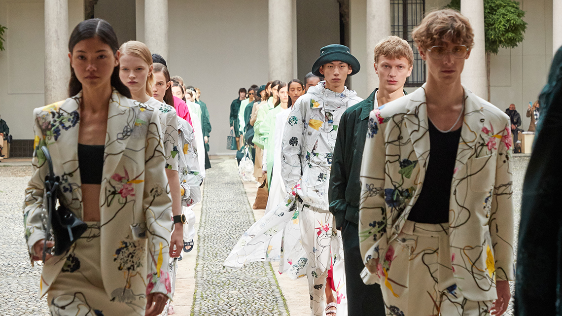 Das Finale der Frühjahr/Sommer 21 Runway Show von Hugo Boss in Mailand. 