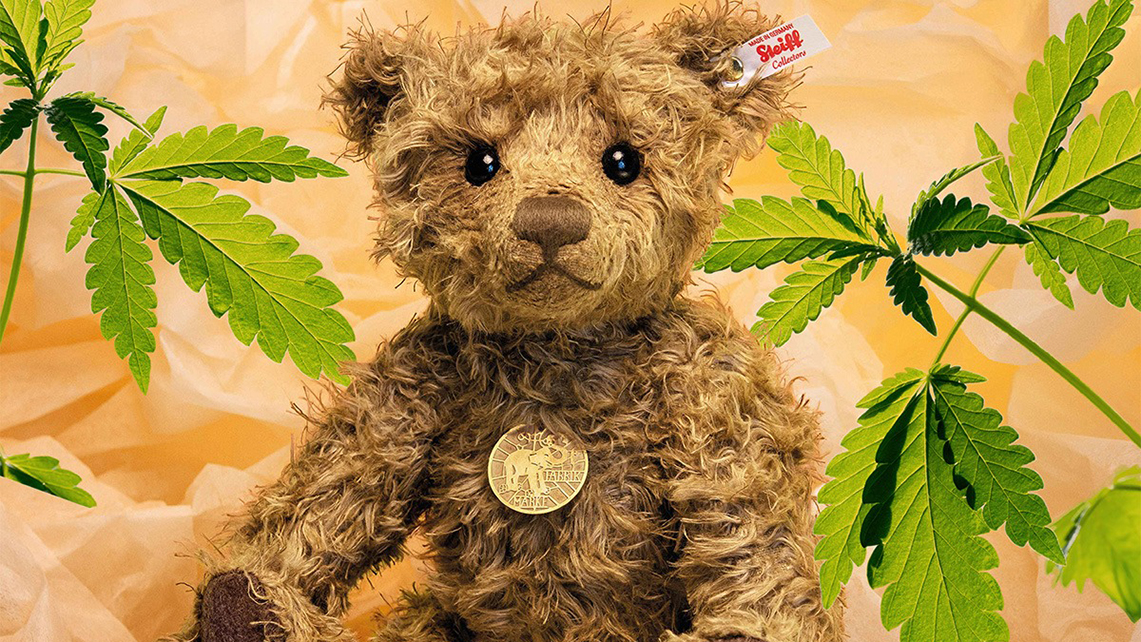 Teddybär von Steiff aus Hanf