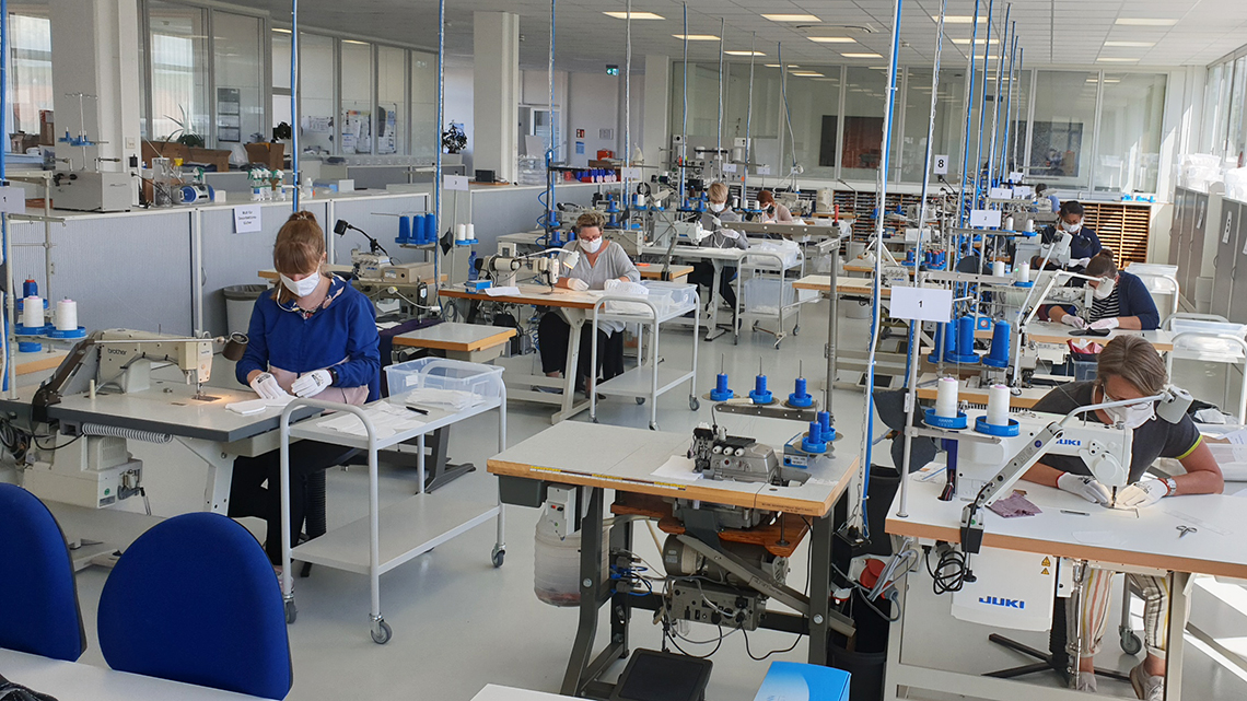 FFP2-Maskenproduktion für FIGHT-Konsortium