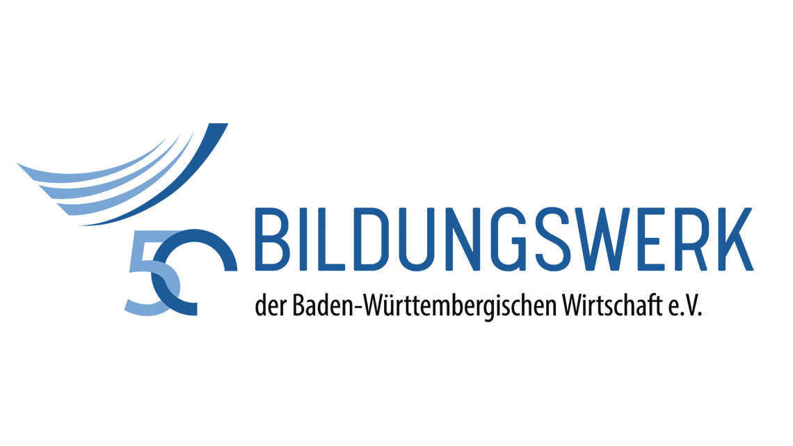 Das Logo des Bildungswerks der baden-württembergischen Wirtschaft zum 50. Jubiläum.