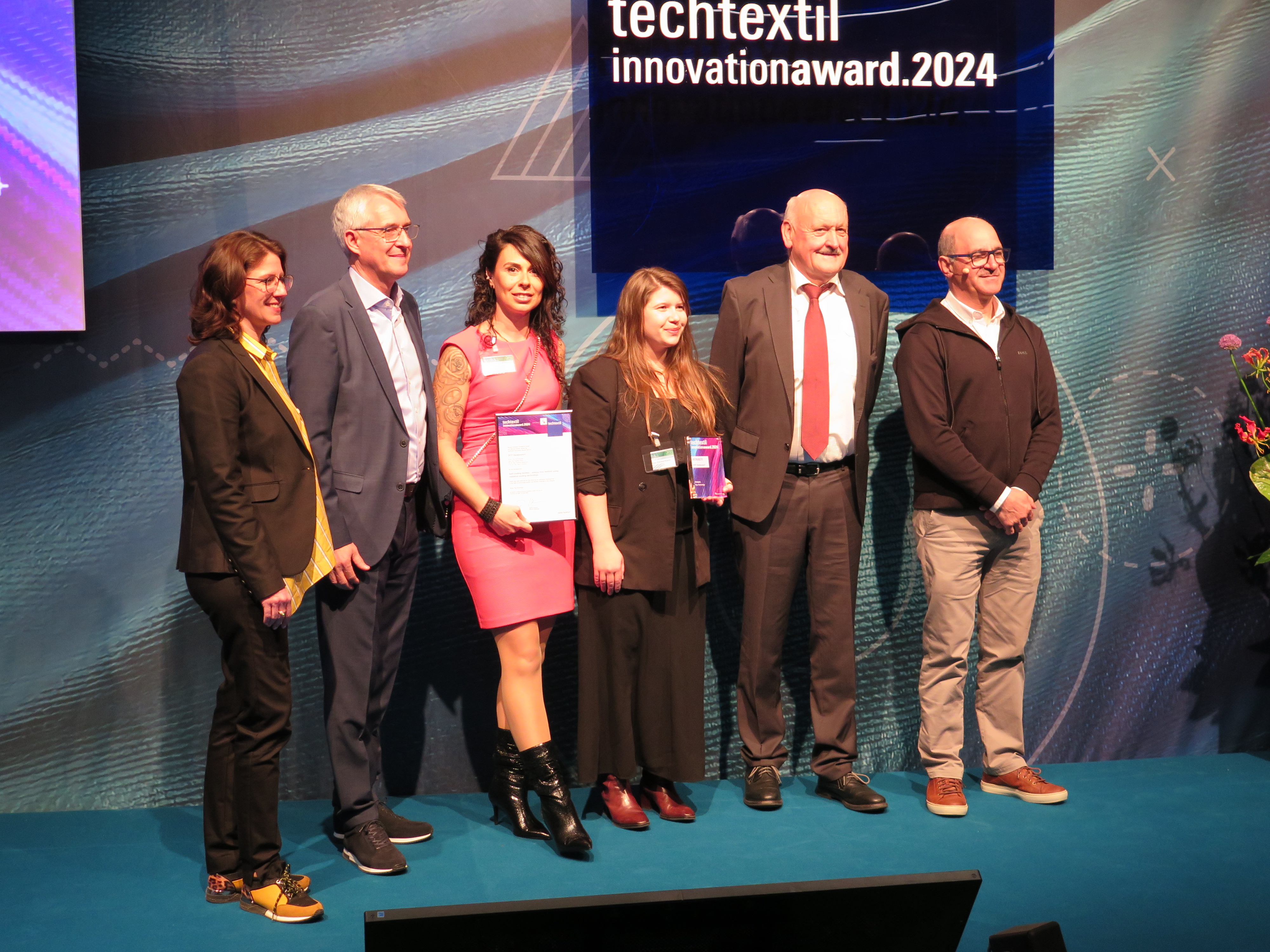 Preisverleihung techtextil innovationaward 2024