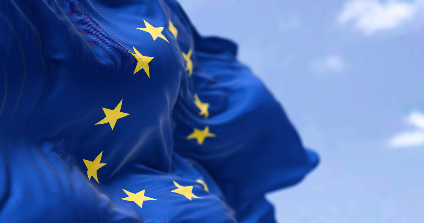 Europa Flagge auf Himmel