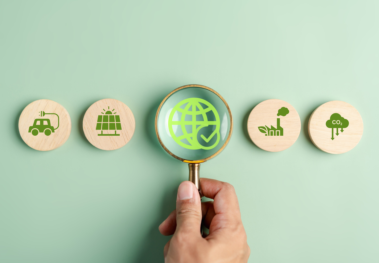 ESG Umwelt, Umwelt, Soziales und Governance in nachhaltigem und ethischem Wirtschaften auf der Netzwerkanbindung, grüne Energie