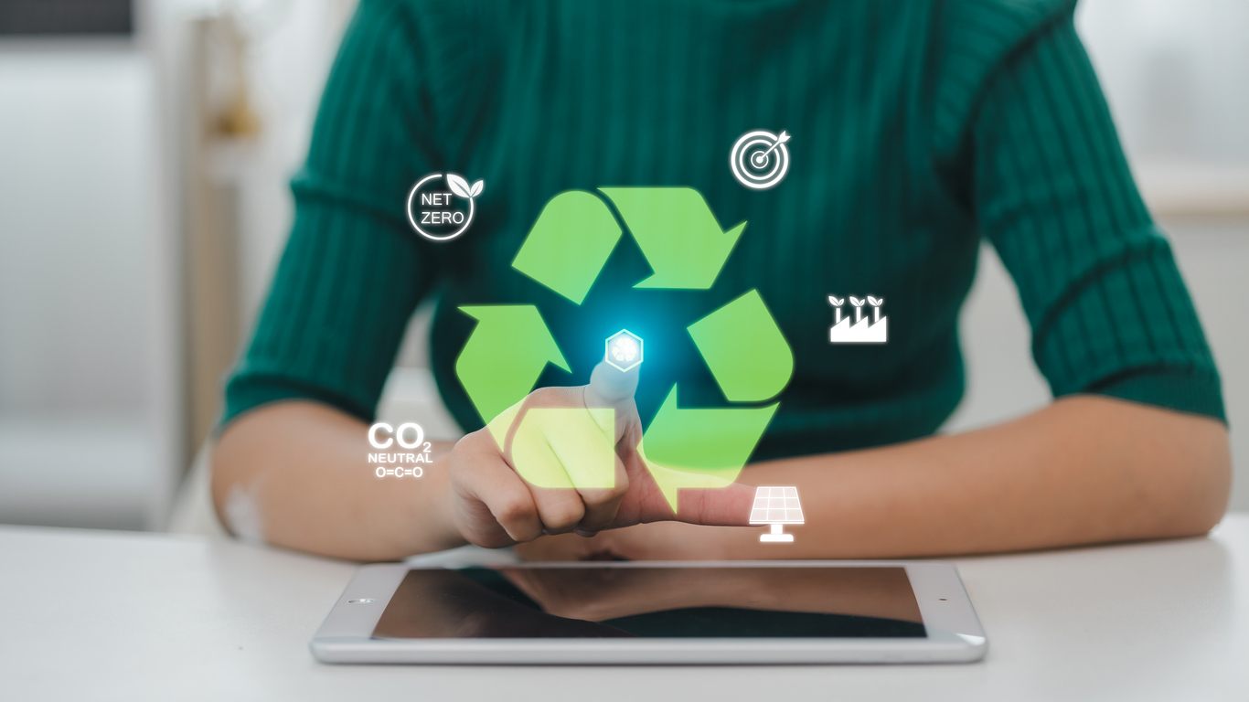 Recycle concept. ecological waste management and sustainable development.